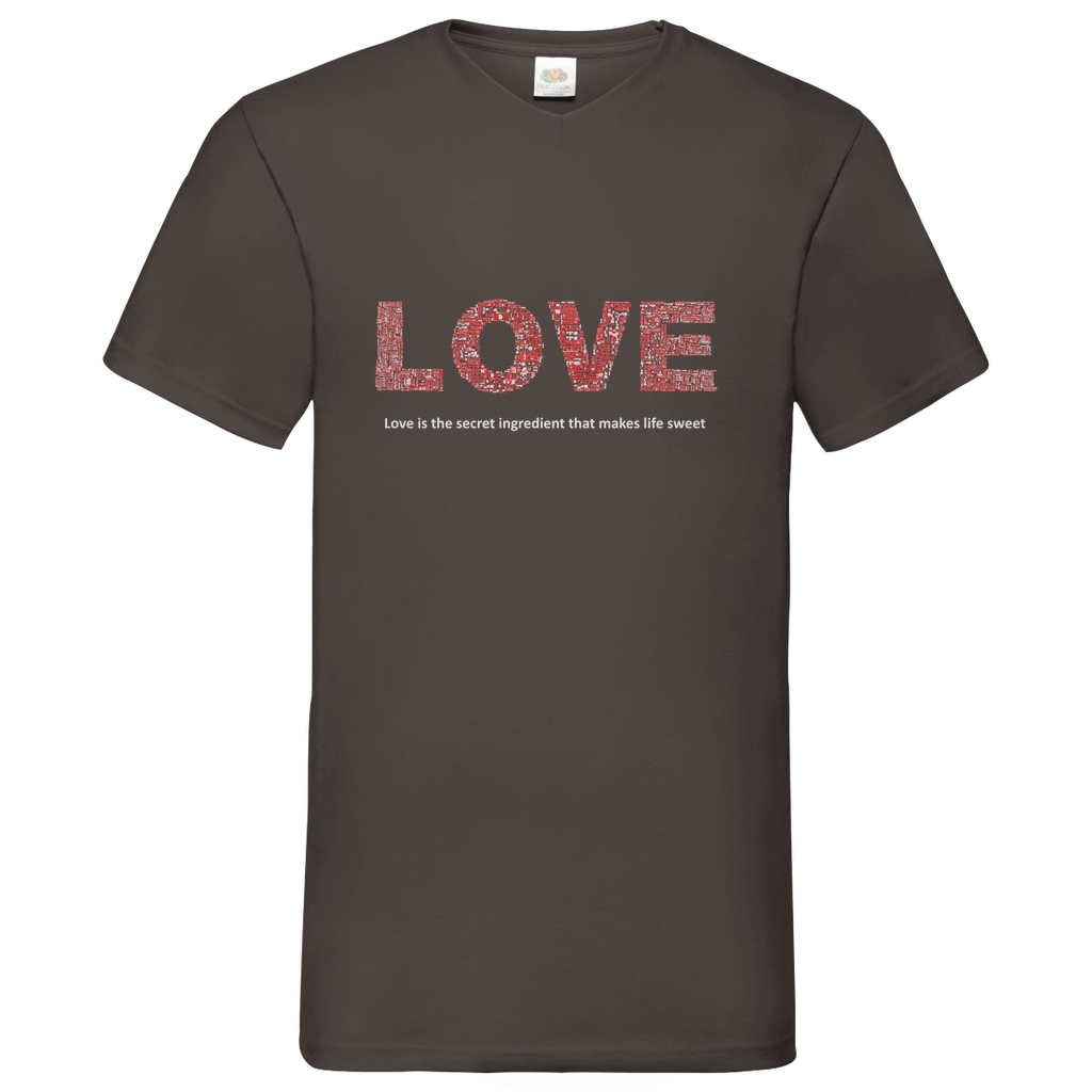 Love - V-Neck T-Shirt dark