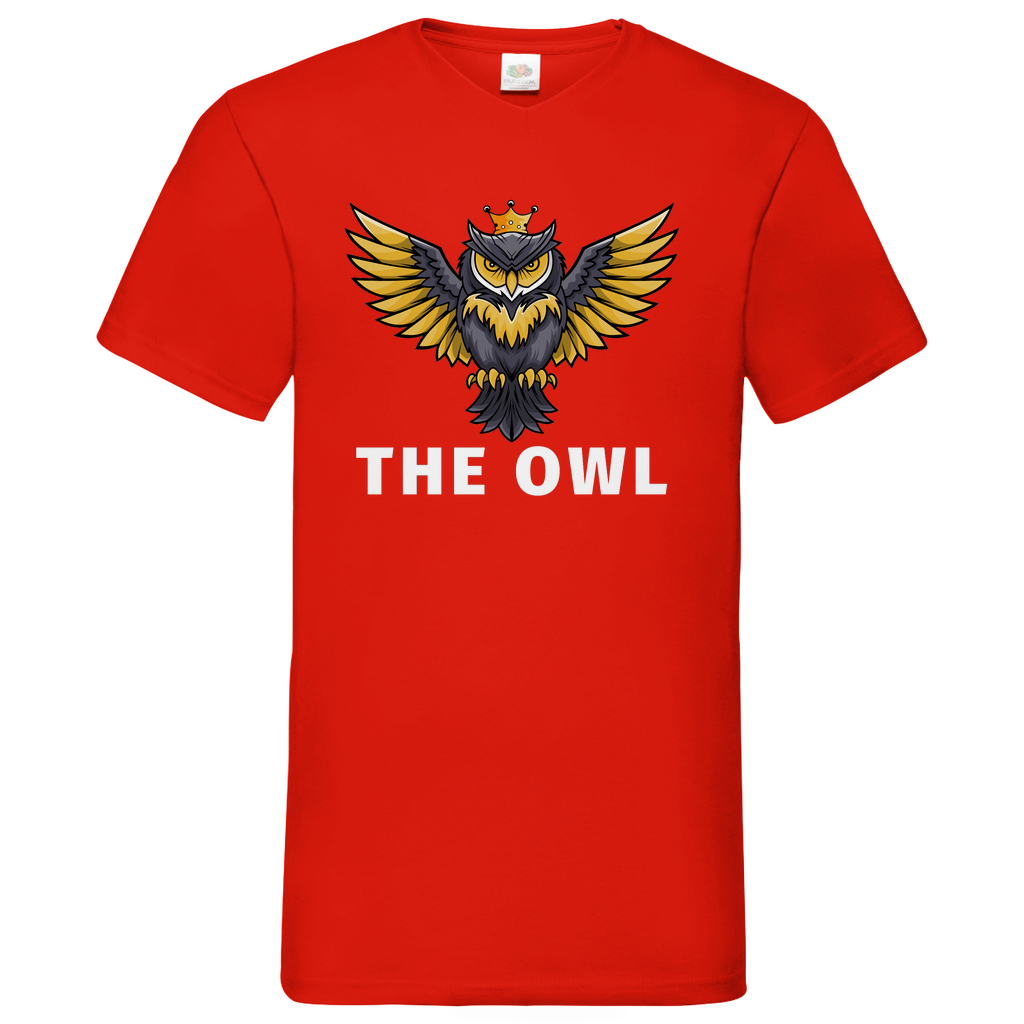 Owl - V-Neck T-Shirt - dark