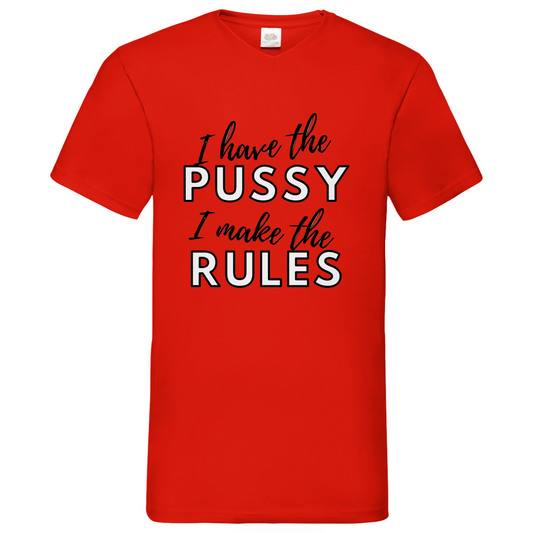Pussy-black -  V-Neck T-Shirt bright