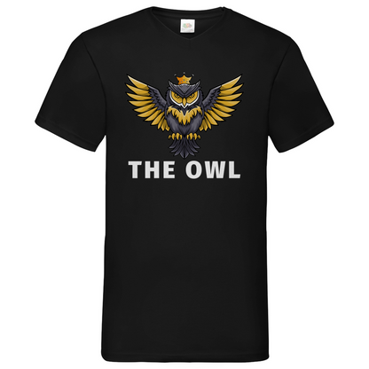 Owl - V-Neck T-Shirt - dark