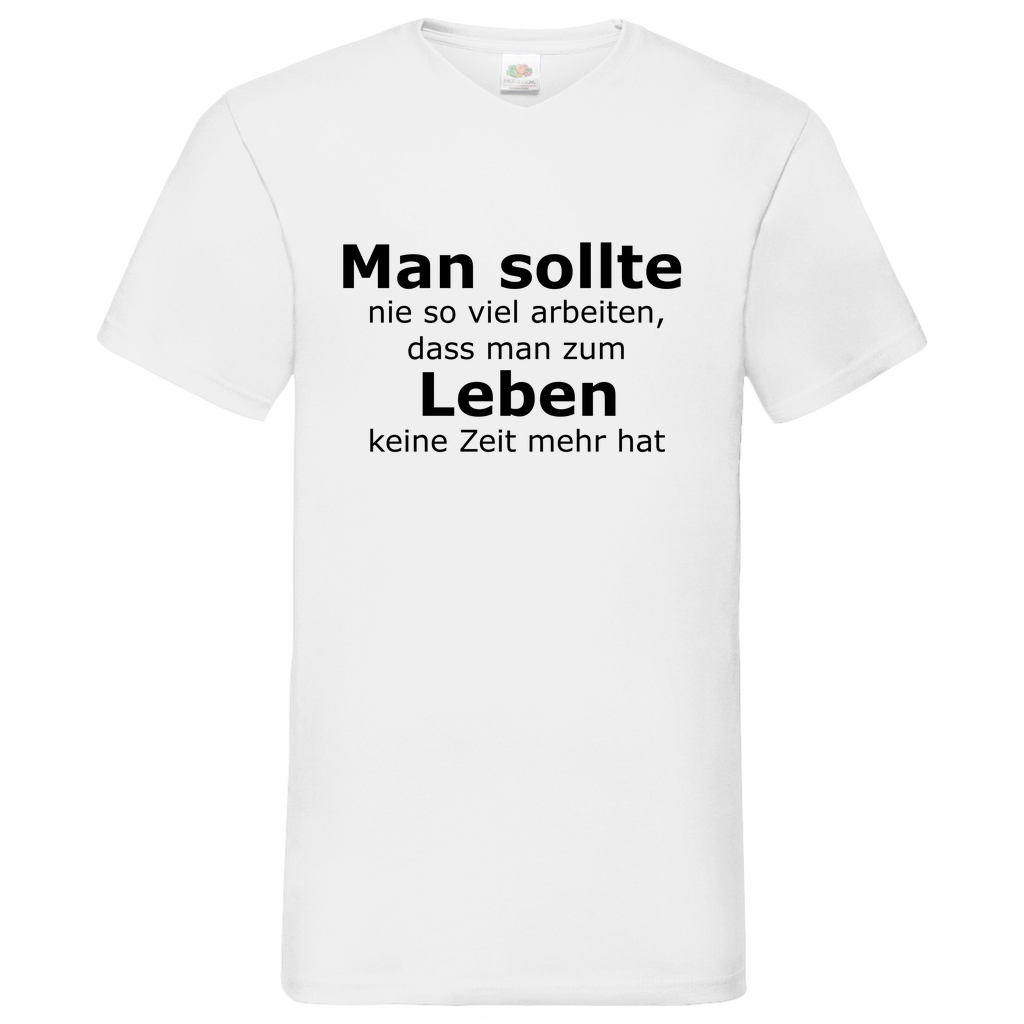 Man sollte Leben- V-Neck T-Shirt bright