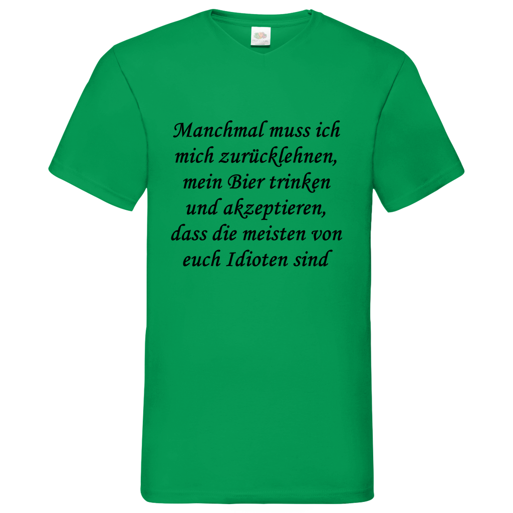 Idioten - V-Neck T-Shirt bright