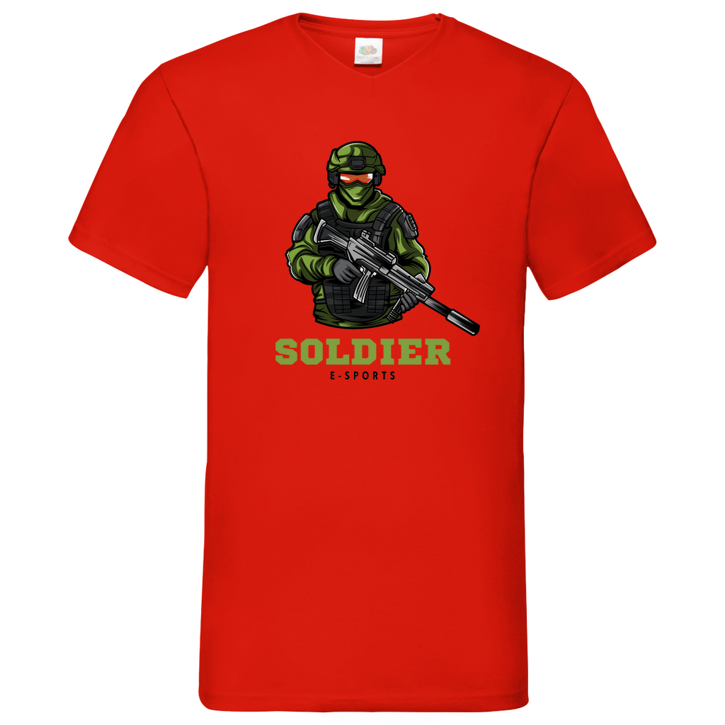 Soldier - V-Neck T-Shirt - bright