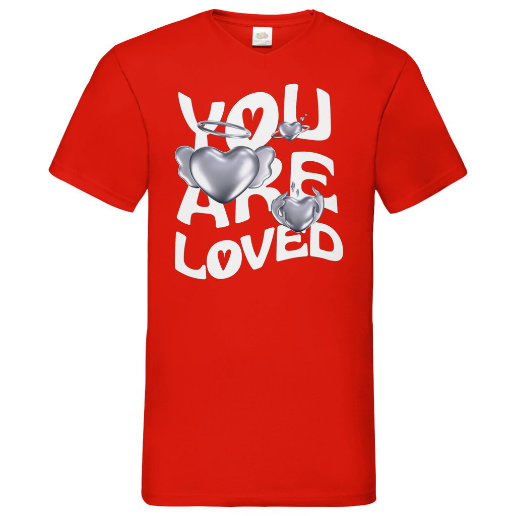 You are Loved - V-Neck T-Shirt dark