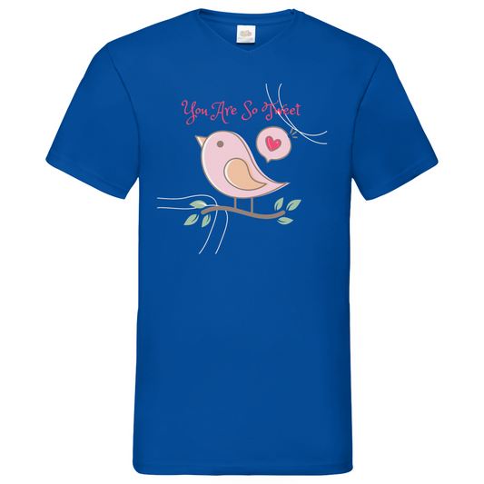Sweet Heart Bird - V-Neck T-Shirt