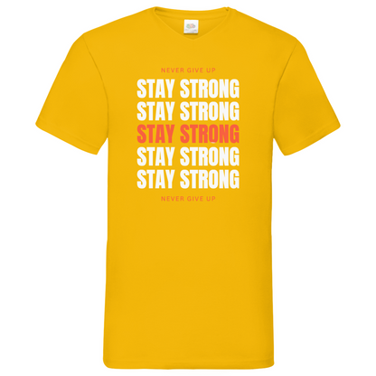 Stay strong - V-Neck T-Shirt dark
