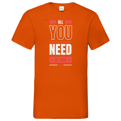 All you need is love - V-Neck T-Shirt dark
