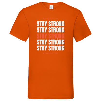 Stay strong - V-Neck T-Shirt dark