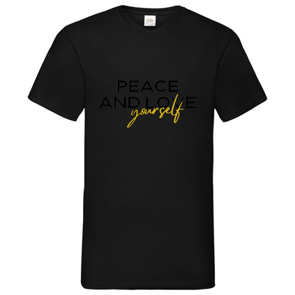 Peace and Love- V-Neck T-Shirt dark