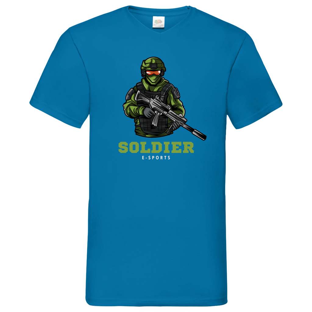 Soldier - V-Neck T-Shirt - dark