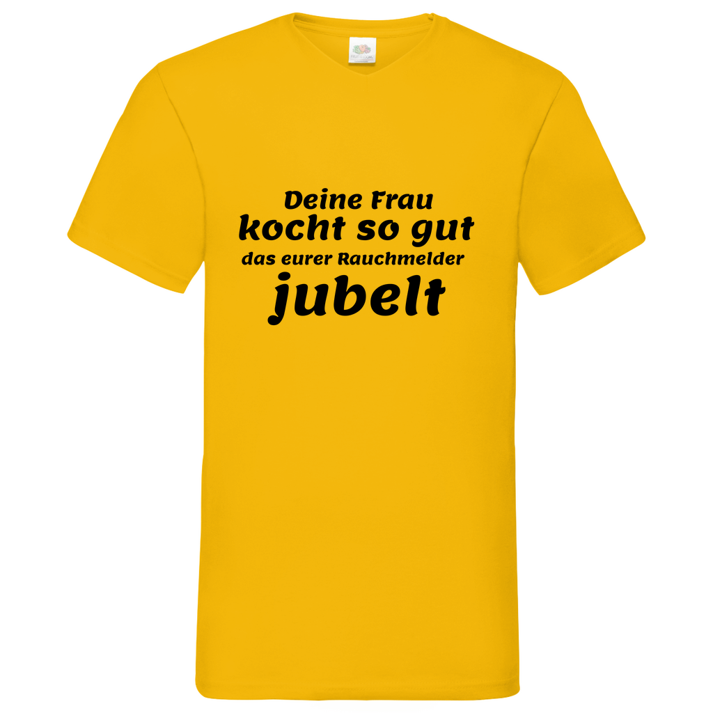 Rauchmelder - V-Neck T-Shirt bright