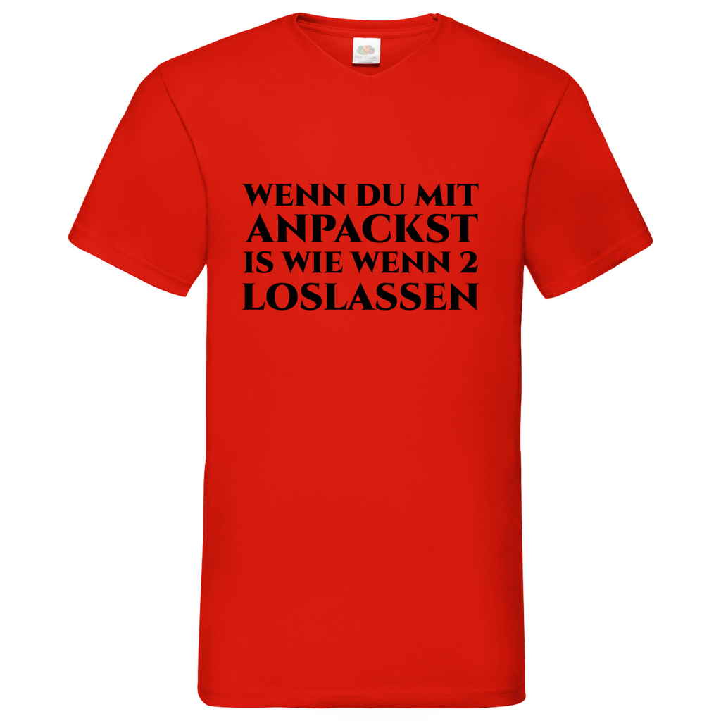 Anpacken - V-Neck T-Shirt bright