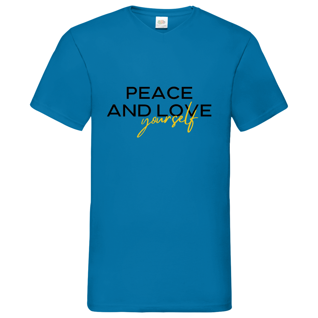Peace and Love- V-Neck T-Shirt dark