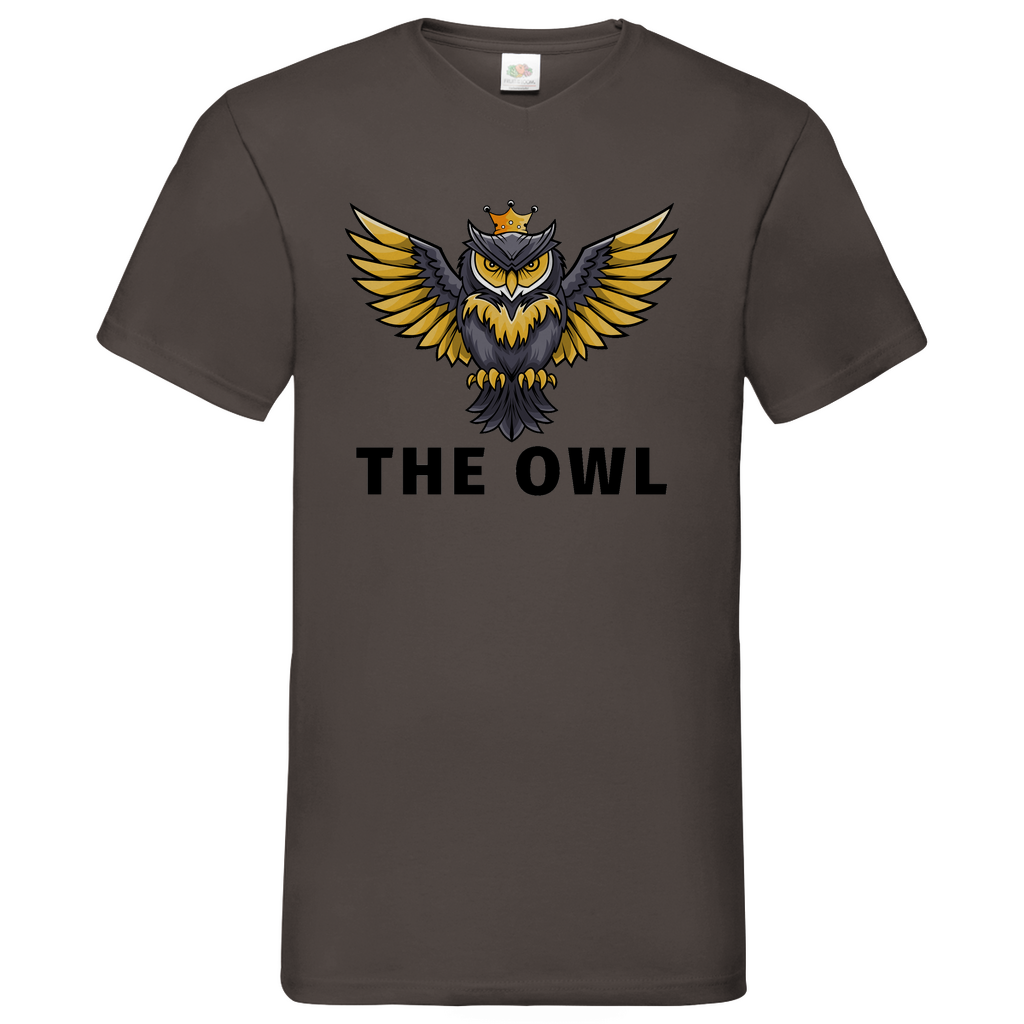 Owl - V-Neck T-Shirt - bright