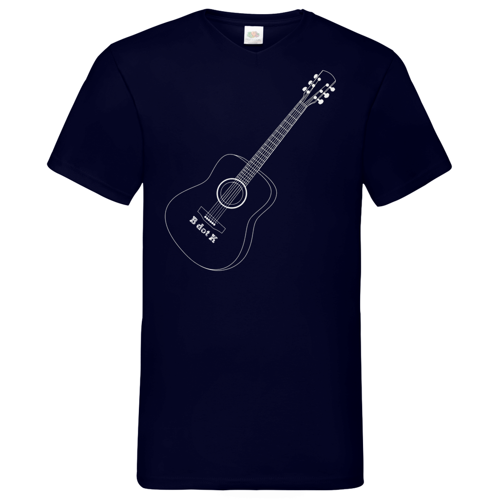 B dot K eco guitar - V-Neck T-Shirt dark