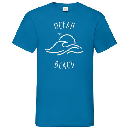 Ocean Beach - V-Neck T-Shirt - dark