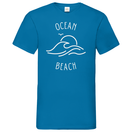 Ocean Beach - V-Neck T-Shirt - dark