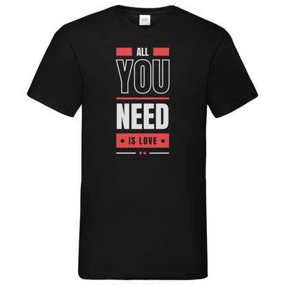 All you need is love - V-Neck T-Shirt dark