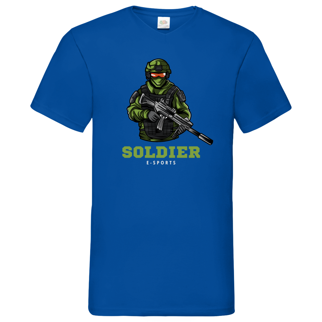 Soldier - V-Neck T-Shirt - dark