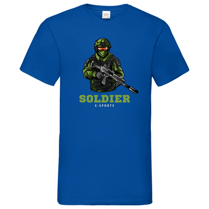 Soldier - V-Neck T-Shirt - dark