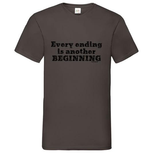 Ending-Beginning- V-Neck T-Shirt bright