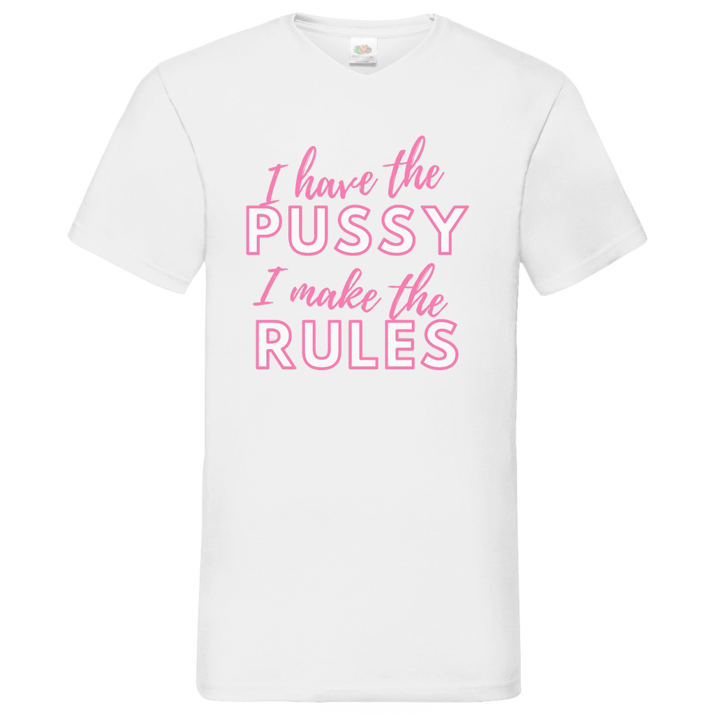 Pussy - V-Neck T-Shirt dark