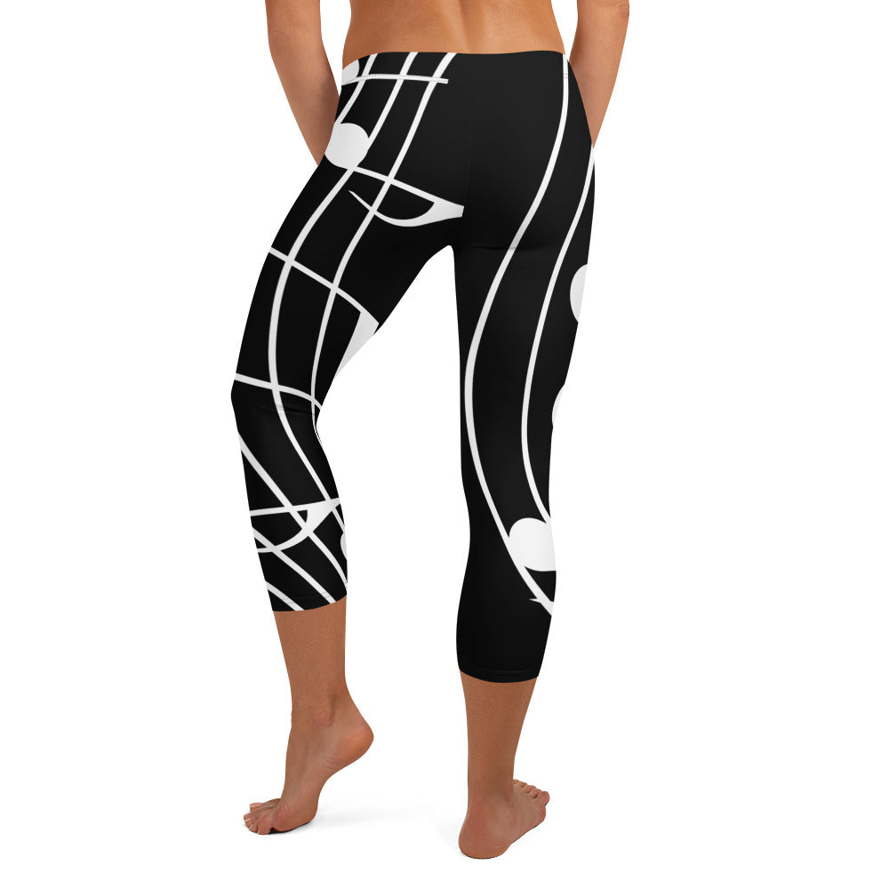 Capri-Leggings - Sound B dot K black/white