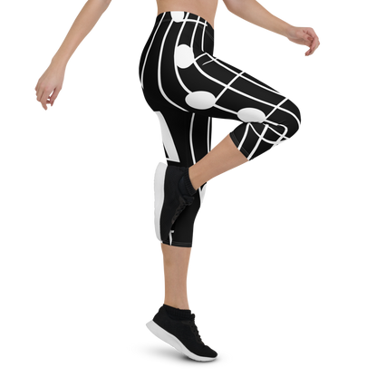 Capri-Leggings - Sound B dot K black/white