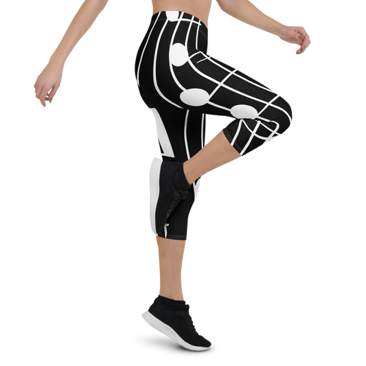 Capri-Leggings - Sound B dot K black/white