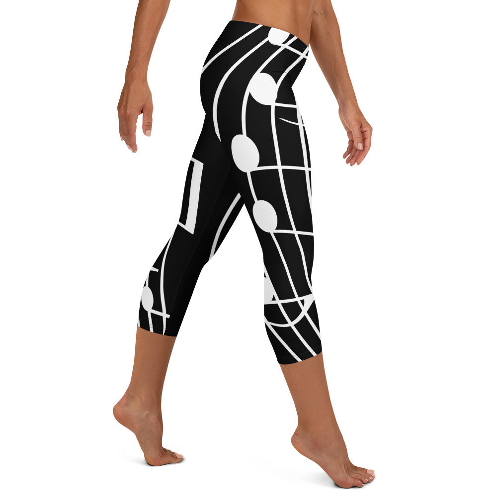 Capri-Leggings - Sound B dot K black/white