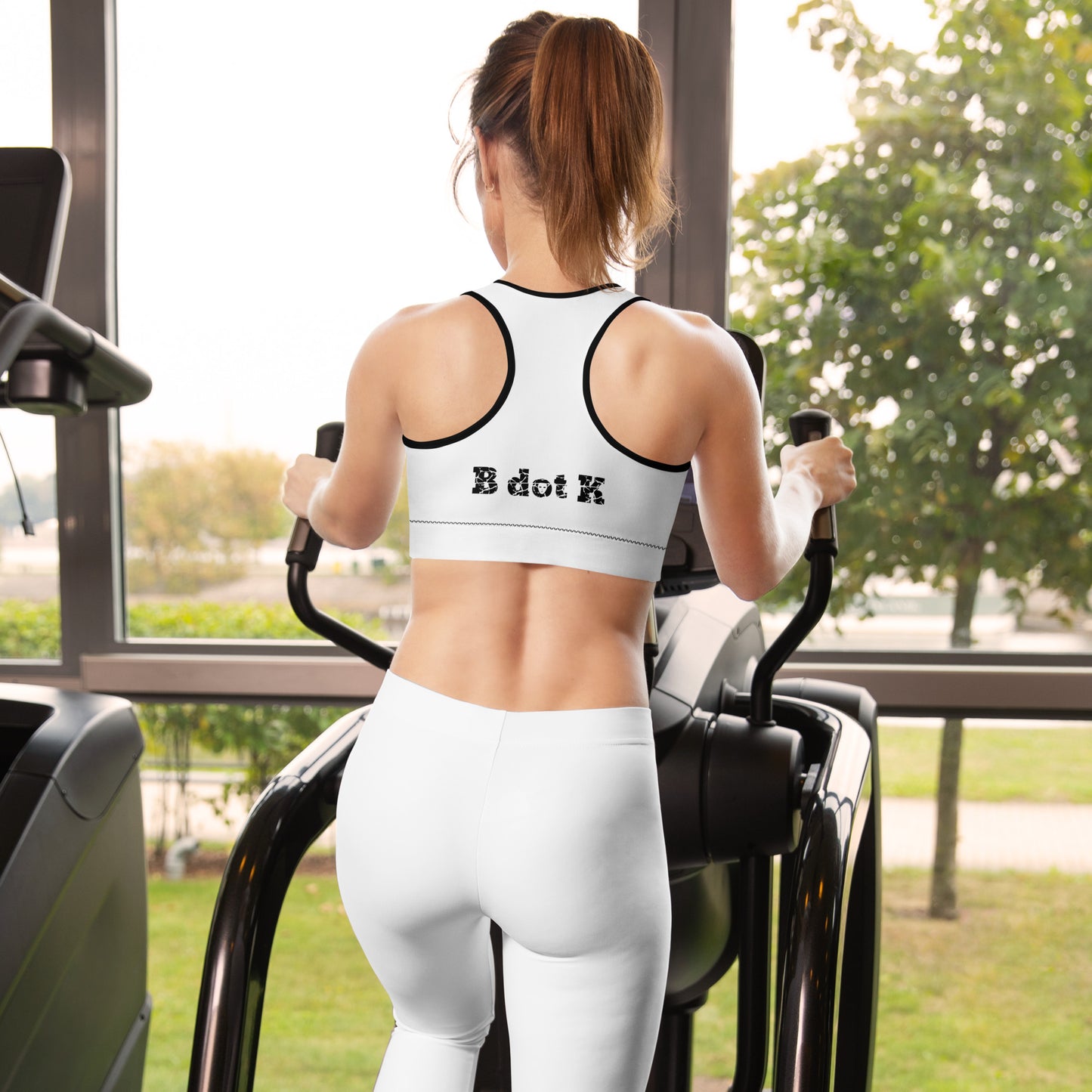 Padded sports Top -  B dot K white+