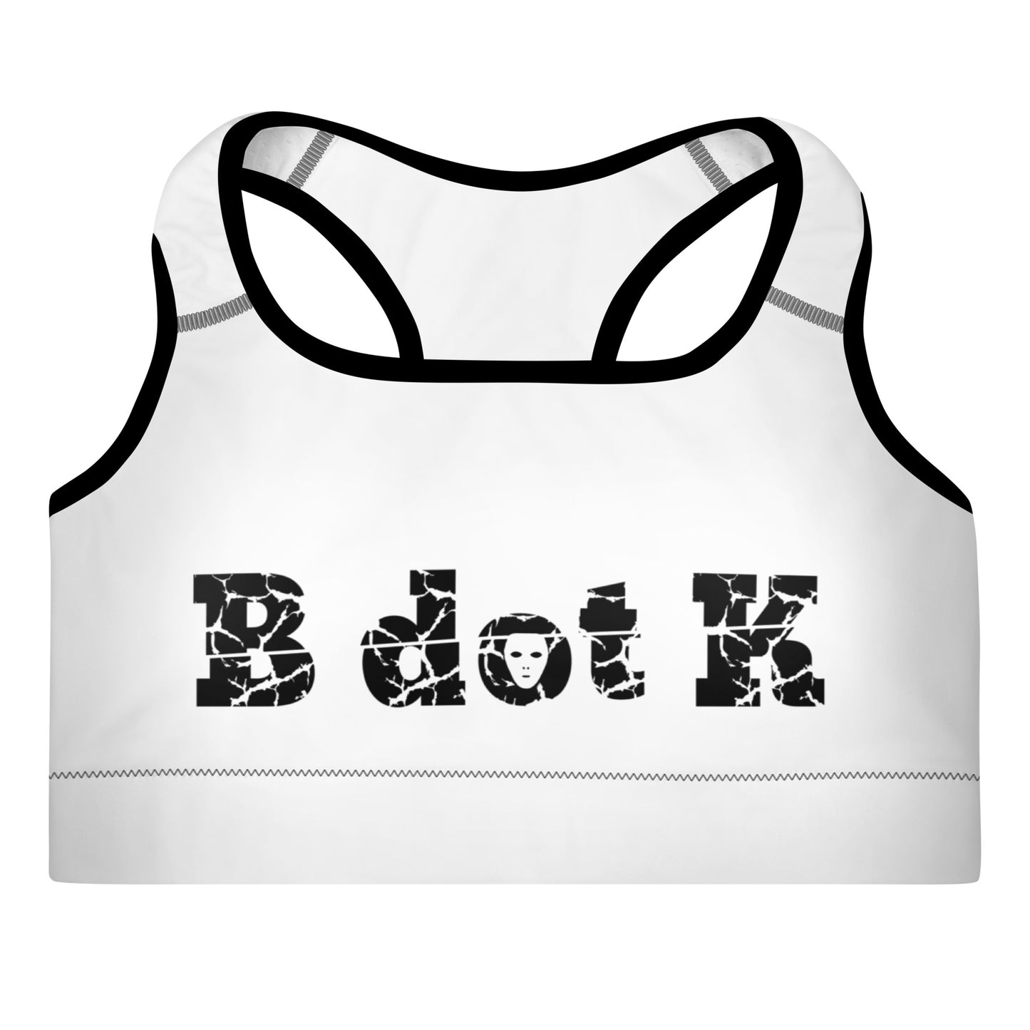 Padded sports Top -  B dot K white+