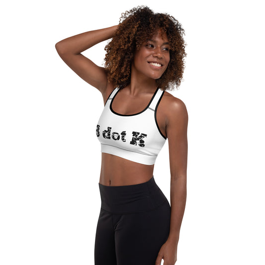 Padded sports Top -  B dot K white+