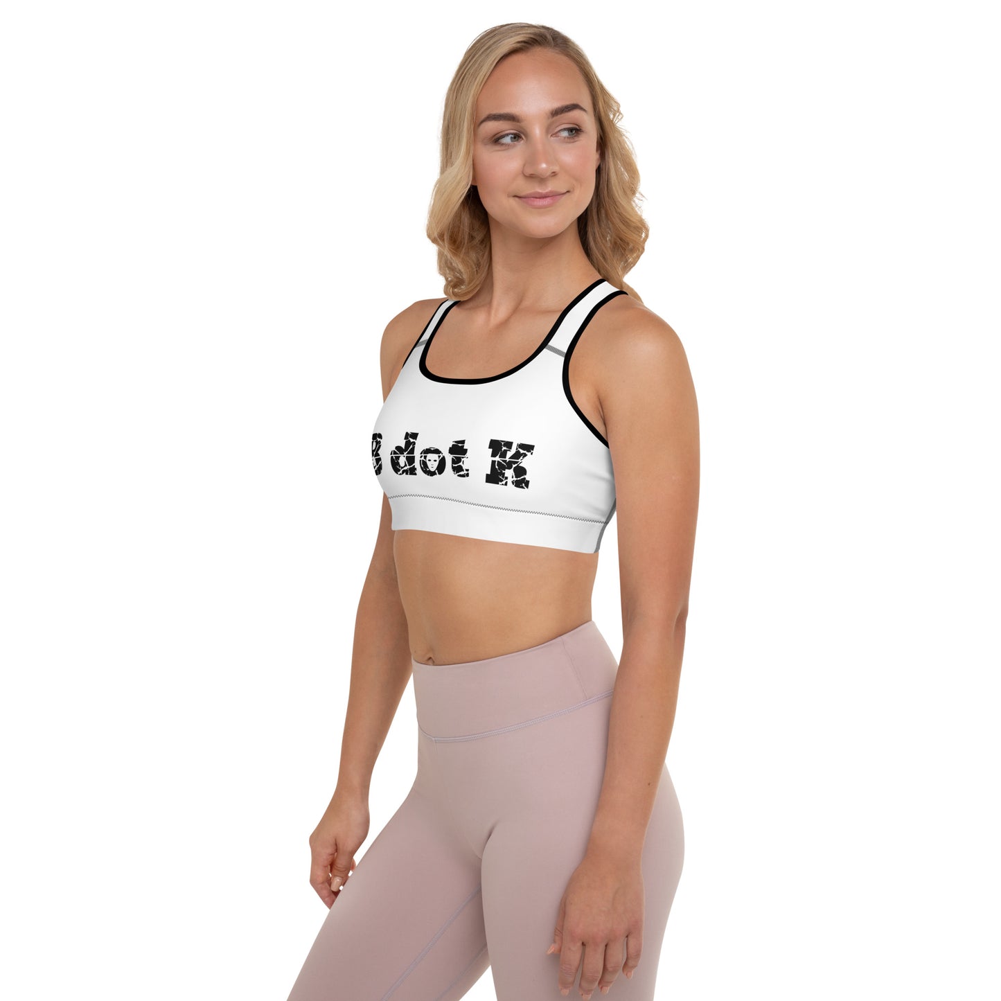 Padded sports Top -  B dot K white+