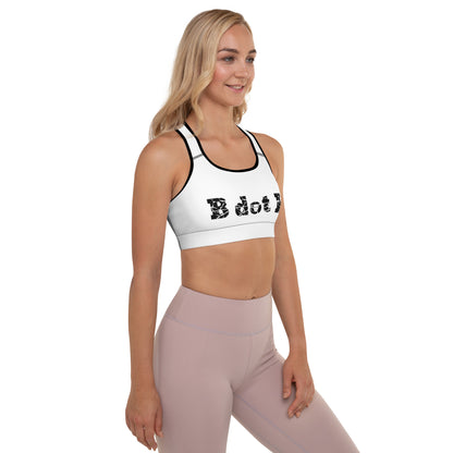 Padded sports Top -  B dot K white+