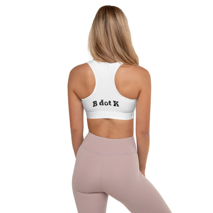Padded sports Top -  B dot K white+