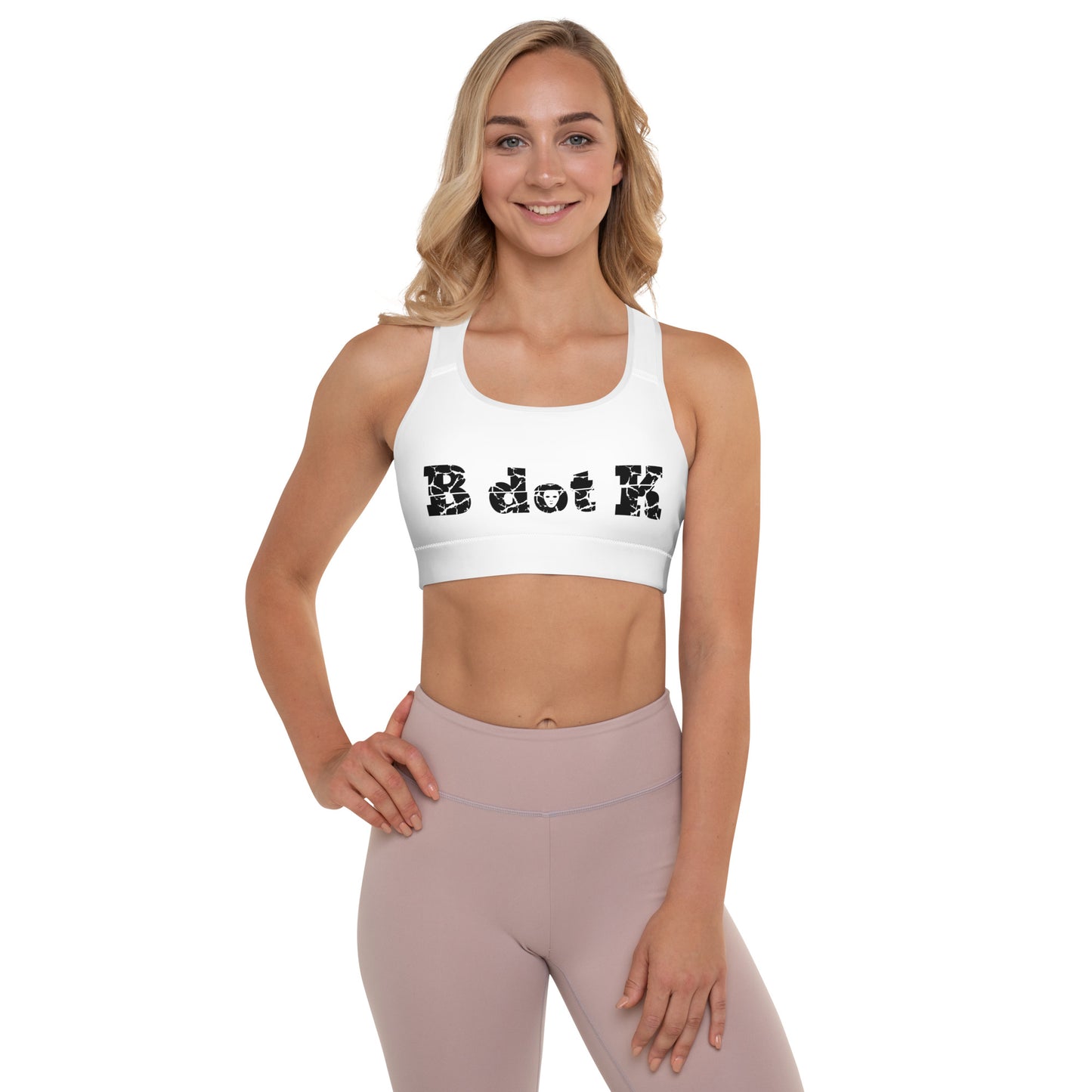 Padded sports Top -  B dot K white+