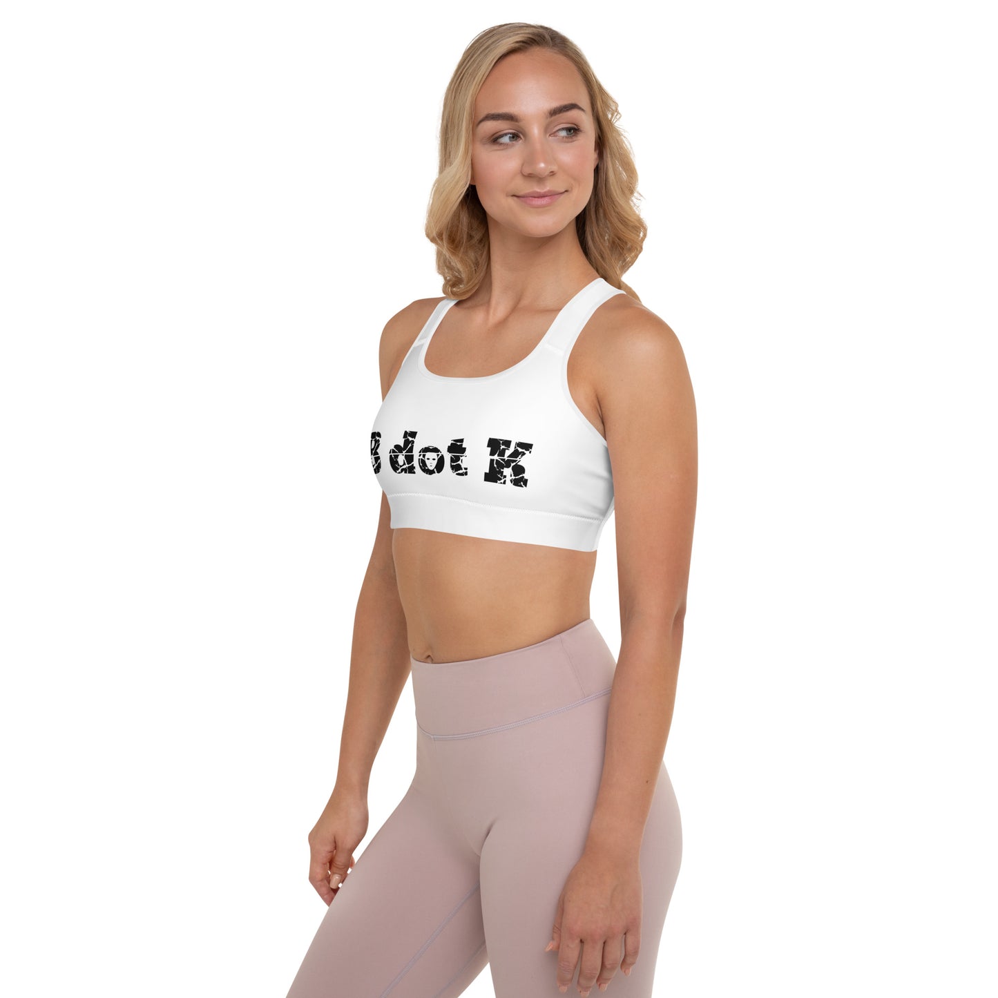 Padded sports Top -  B dot K white+