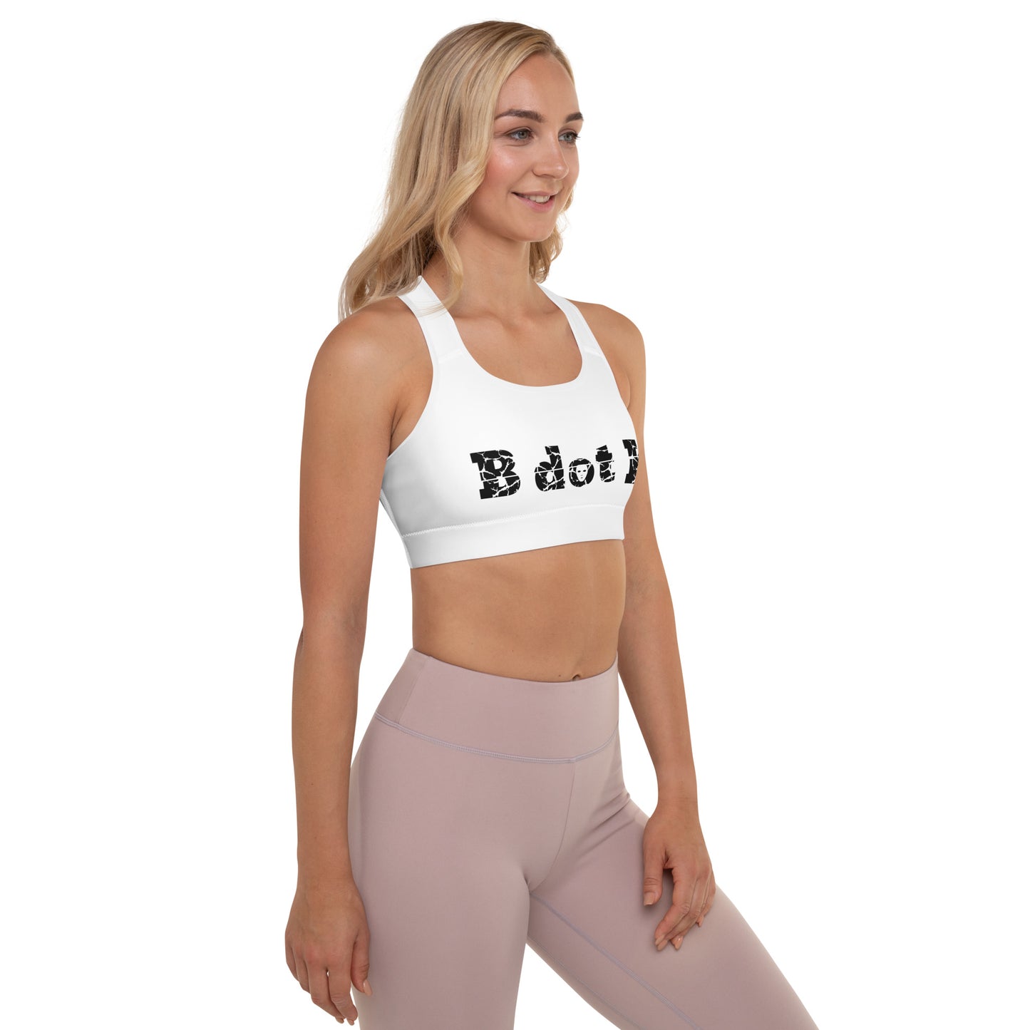 Padded sports Top -  B dot K white+