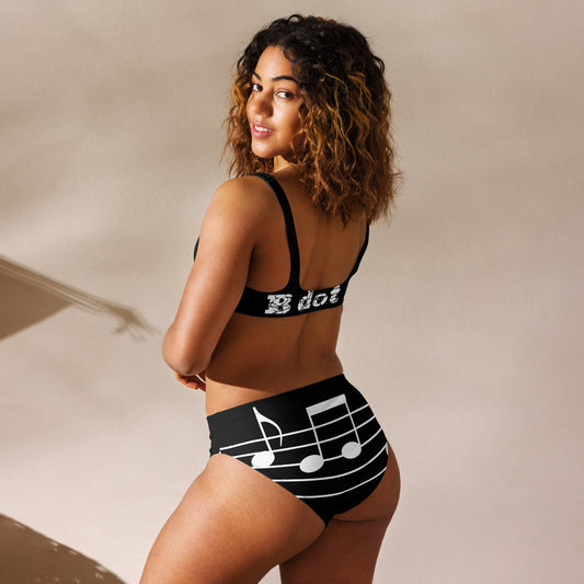 Bikini High Waist Sound - B dot K black/white