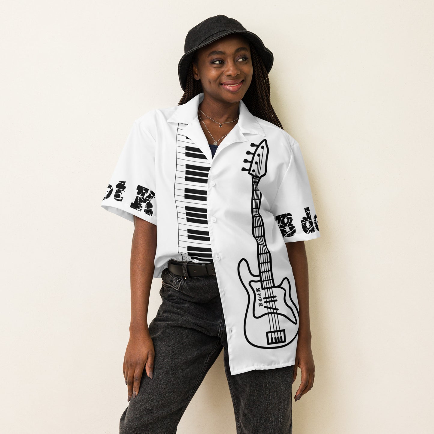 Button Shirt Rock - B dot K Unisex white