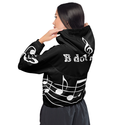 Cropped windbreaker Sound B dot K black