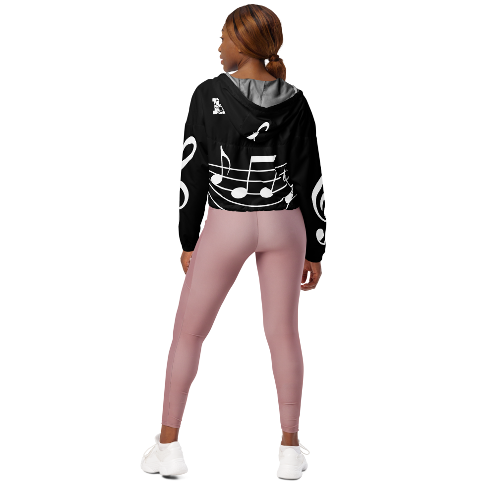 Cropped windbreaker Sound B dot K black