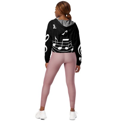 Cropped windbreaker Sound B dot K black
