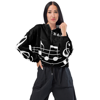 Cropped windbreaker Sound B dot K black