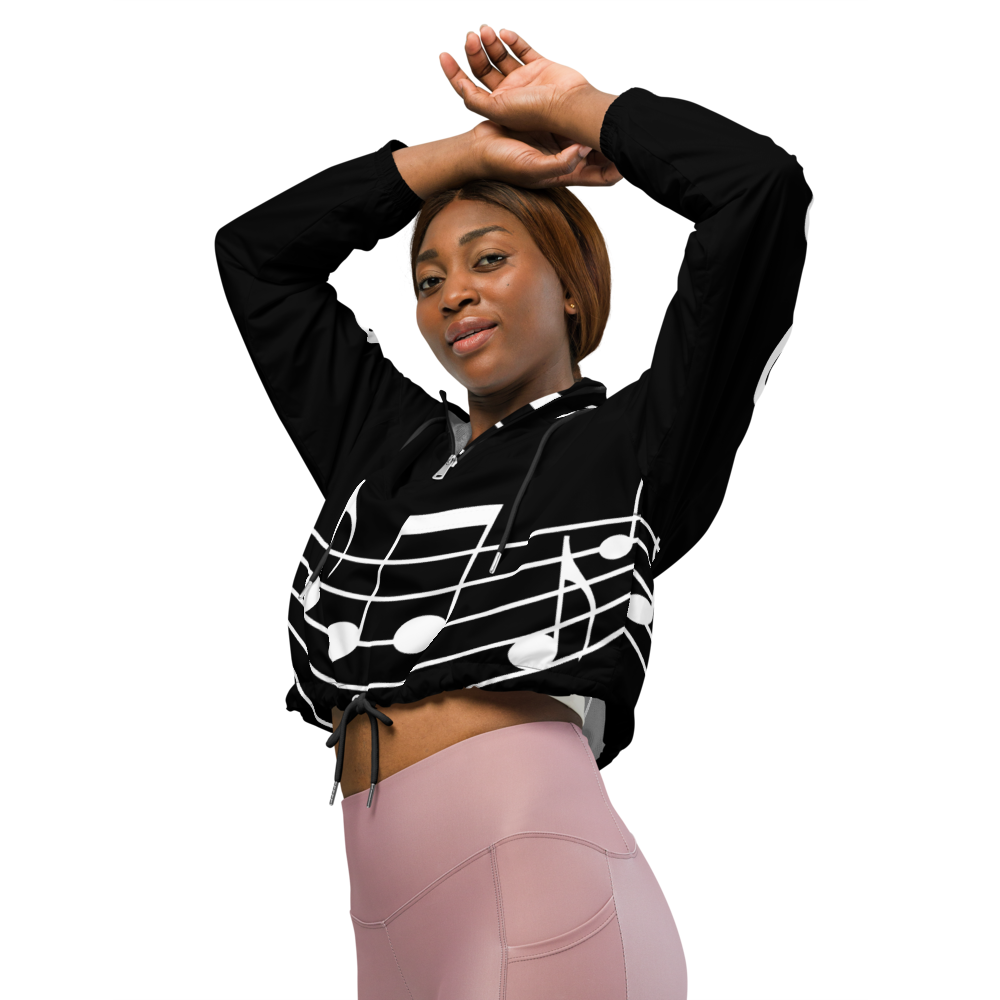 Cropped windbreaker Sound B dot K black