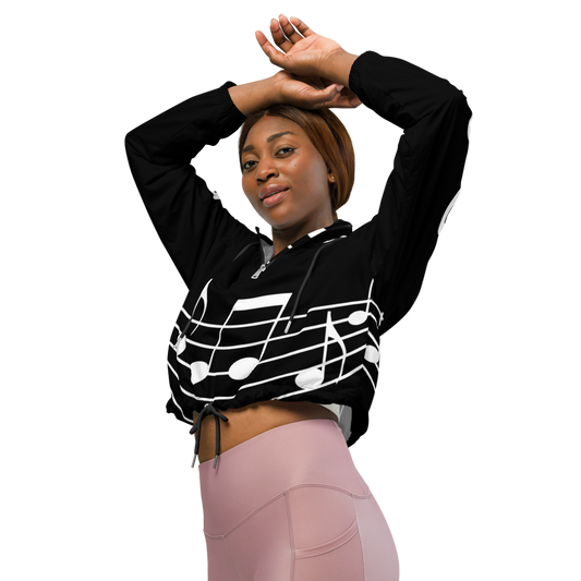 Cropped windbreaker Sound B dot K black