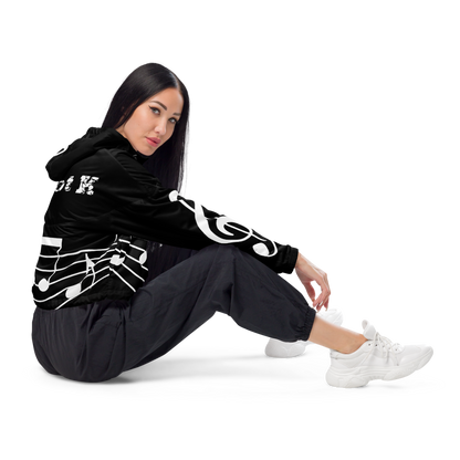 Cropped windbreaker Sound B dot K black