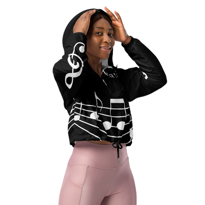 Cropped windbreaker Sound B dot K black