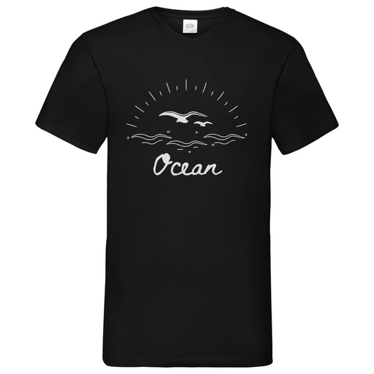 Ocean - V-Neck T-Shirt - dark